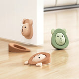 3-Pack Door Stopper Dual-use Bear-shaped Silicone Door Stopper