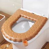 Cartoon Cookie-shaped Toilet Deodorant Sticker + Toilet Seat Cover 